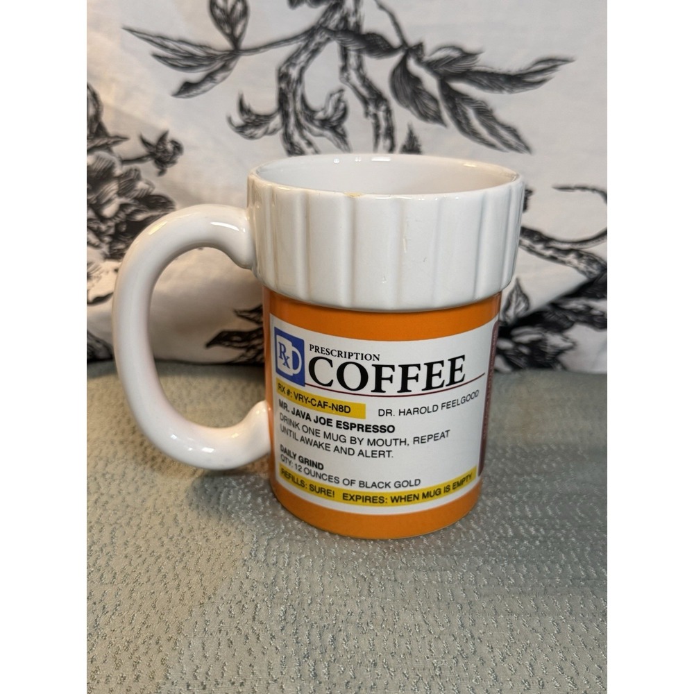 RX Prescription Coffee Cup Pill Bottle Big Mouth Inc Dr. Nurse Pharmacist Gift